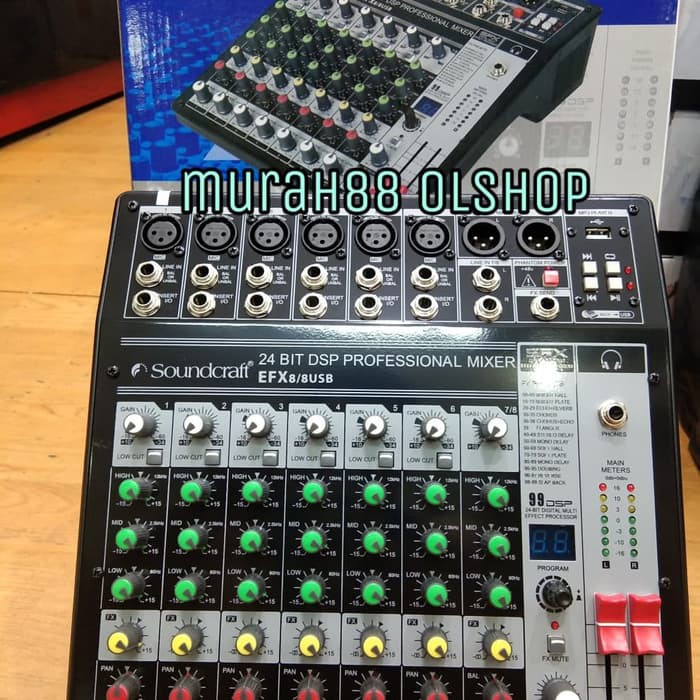 MIXER AUDIO SOUNCRAFT EFX8 8USB EFX8/8 USB