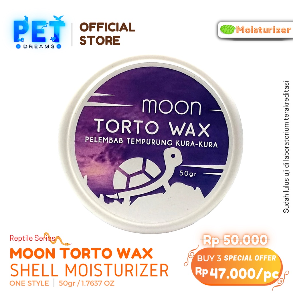 PROMO MOON TORTO WAX SHELL PELEMBAB TEMPURUNG CANGKANG KURA BATOK TORTO SULCATA ISTAR PARDALIS