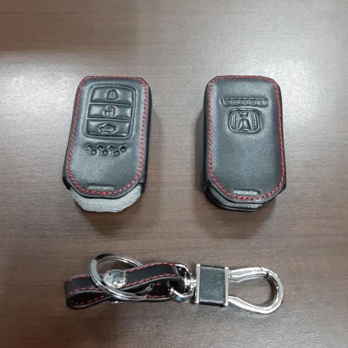 Sarung remote kulit keyless mobil Honda CRV TURBO dan BRV 2022