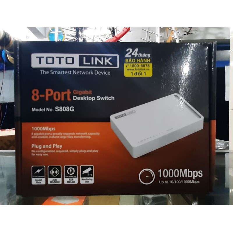 TOTOLINK S808G 8 PORT GIGABIT DESKTOP SWITCH