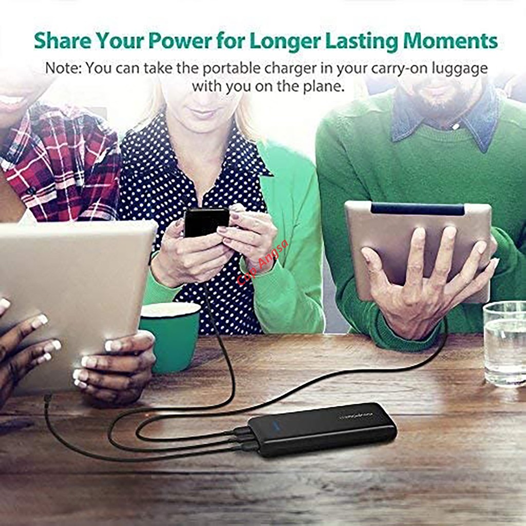 POWERBANK FAST CHARGING 22000mAh RAVPower QUICK CHARGE RAV POWER TYPE C MICRO USB DUAL INPUT