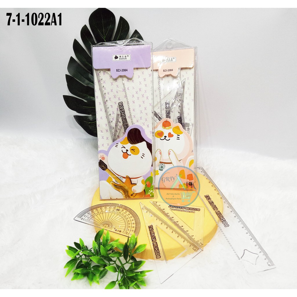 

PENGGARIS FANCY Ruler Mistar Lucu Karakter Garisan SET 4 in 1 Bzj2084