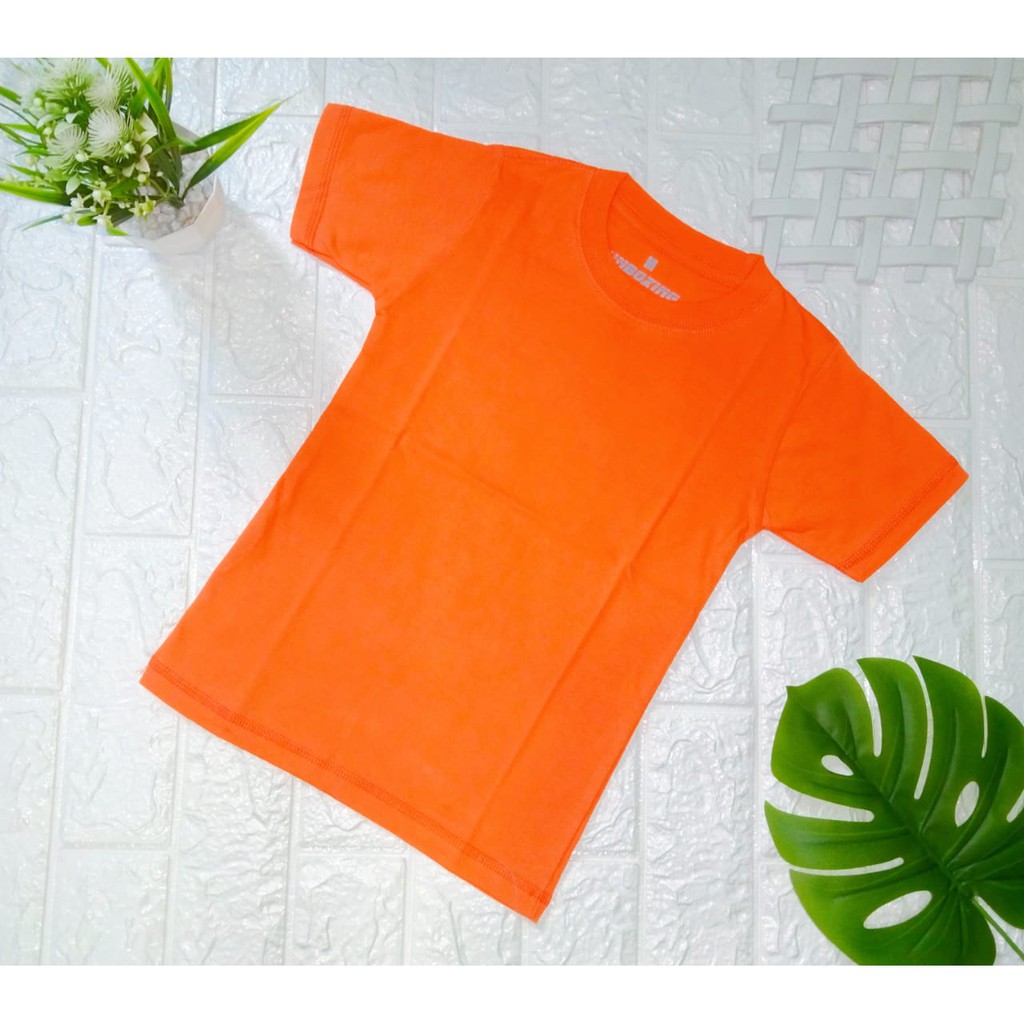 KAOS POLOS ANAK TANGAN PENDEK // KAOS COTTON COMBED 30S //KATUN COMBED REAKTIF 17 warna