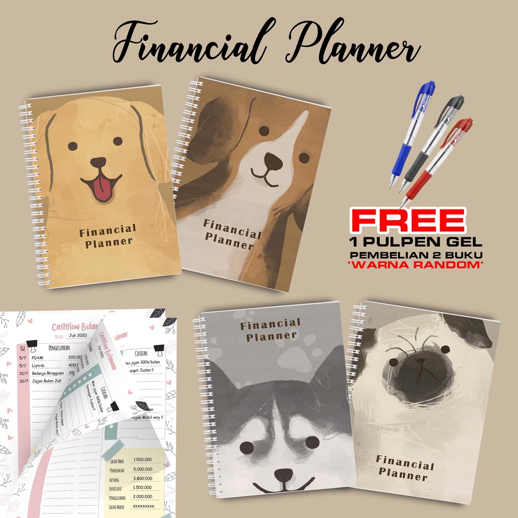 

Laris Uang Planner / Financial Planner Beli 2 Buku Gratis Pen Gel Kode FP01E