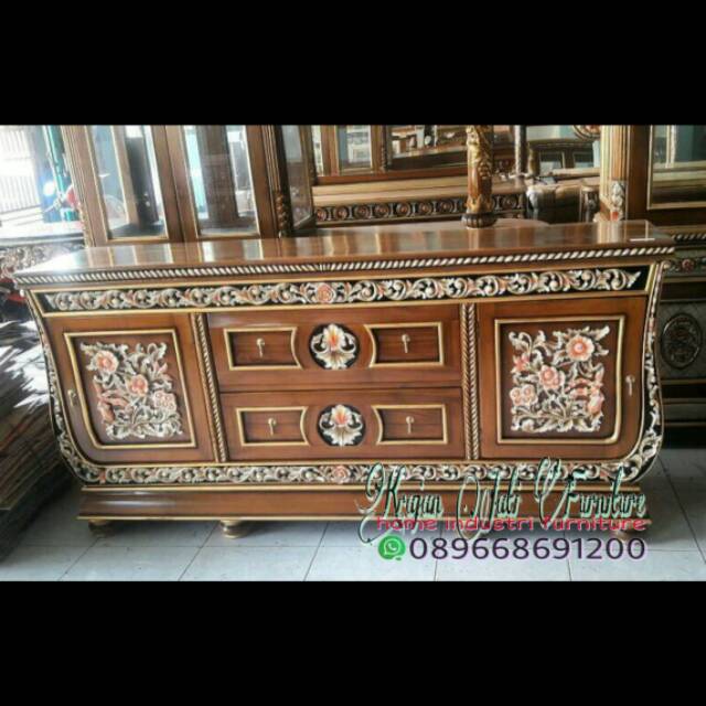 Bufet biola/bufet tv/meja tv jati/bufet jati