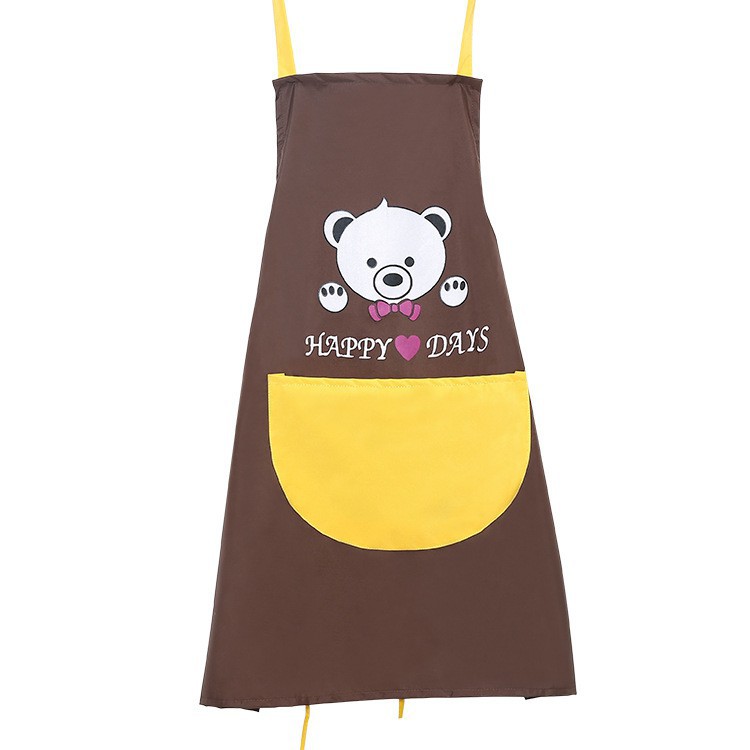 Celemek Dapur apron waterproof motif Bear happy Day