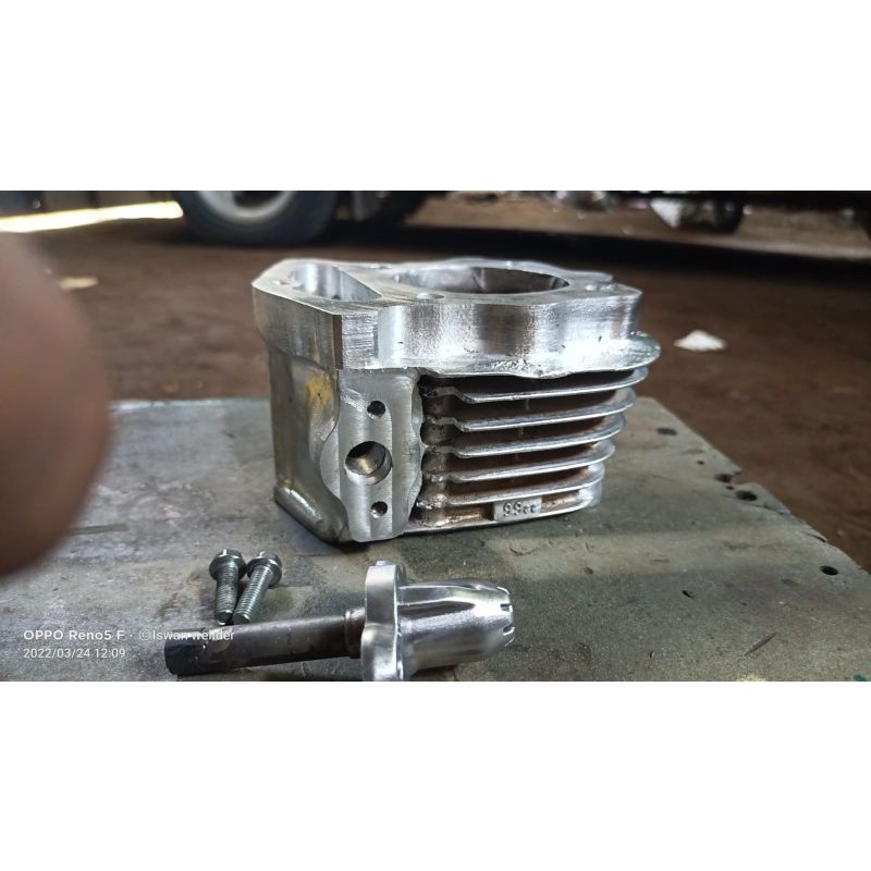 blok silinder buring cb100/blok jamur 99cc pack cor atas.tinggi blok 80mm