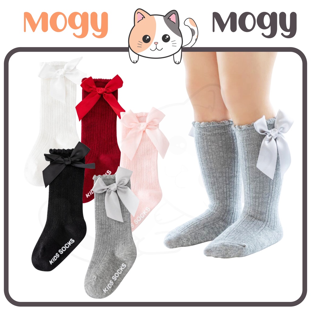 MOGYMOGY KS13 Kaos Kaki Pita Panjang Bayi Perempuan Baby Ribbon Socks Nyaman