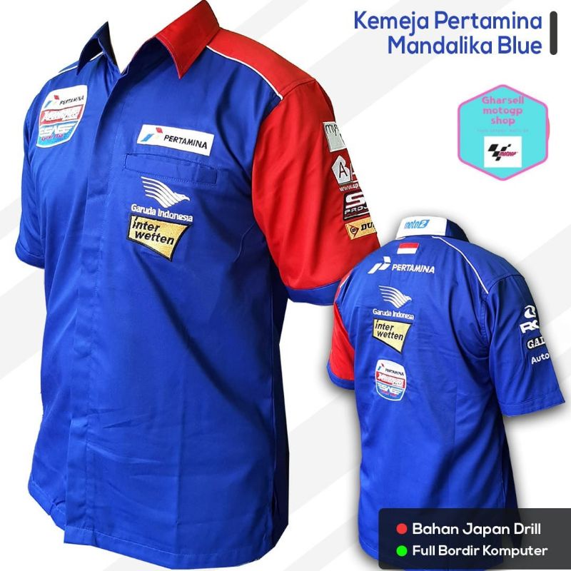 Kemeja tim MANDALIKA SAG PERTAMINA moto2