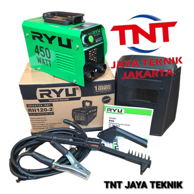 MESIN LAS INVERTER RYU RII 450 WATT / TRAFO LAS 450WATT RYU 120 AMPERE