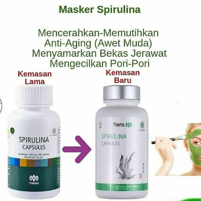 Masker Spirulina Asli Tiens