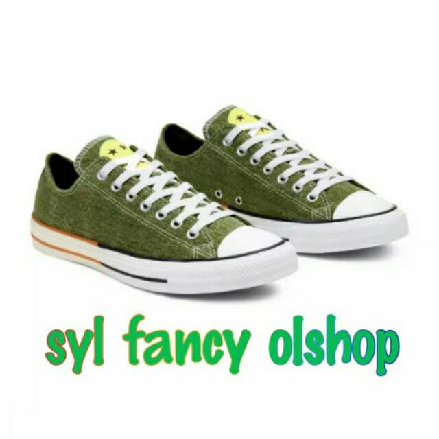 Sepatu Converse Chuck Taylor All Star Happy Camper Patch Cypress Green BNIB