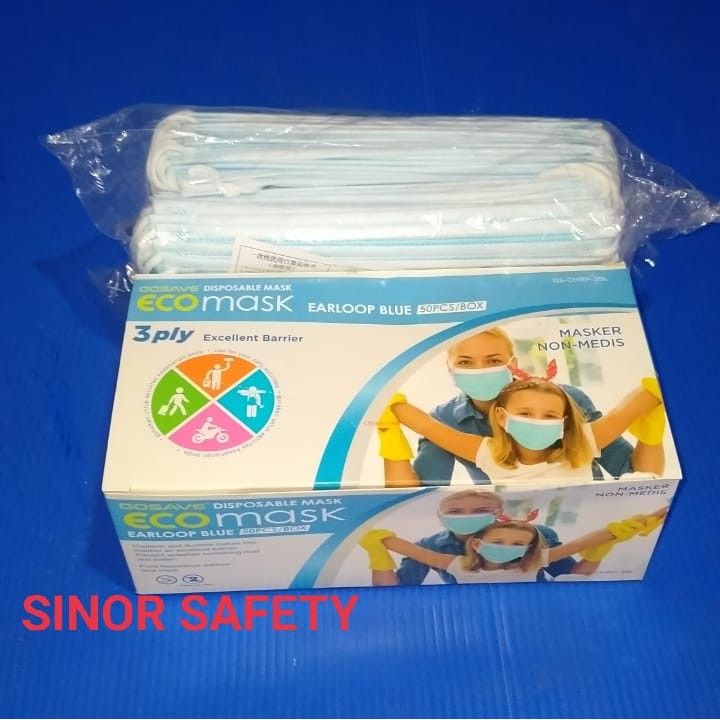 Masker Kain BIRU Anti Debu Penutup Mulut Rumah sakit Dokter