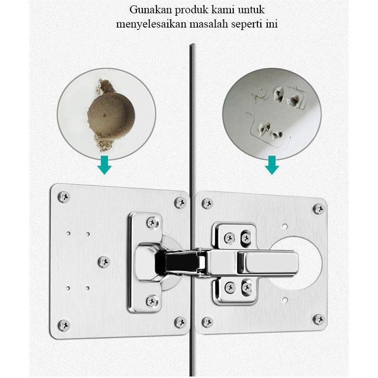 Penyangga Engsel / Hinge Pintu Repair Cabinet Furniture Drawer Door