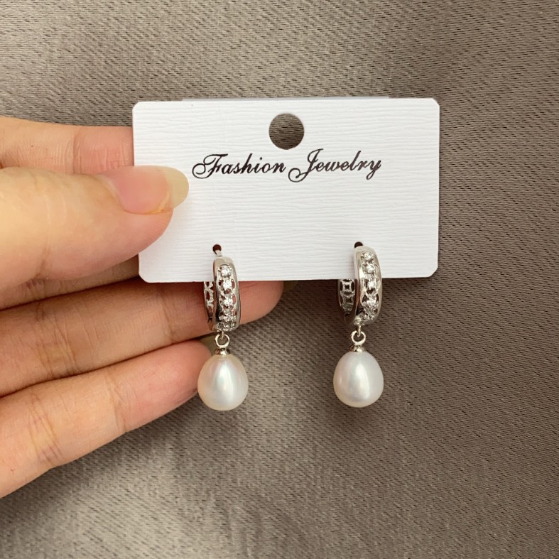 Anting Mutiara Air Tawar ASLI Import korea S925 Sterling Silver - A012