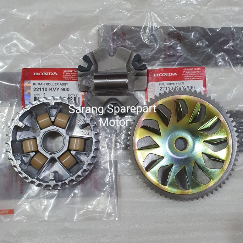 Rumah Roller Assy Set + Kipas Lawan Rumah Roller Beat Karbu Scoopy Karbu Spacy Karbu KVY