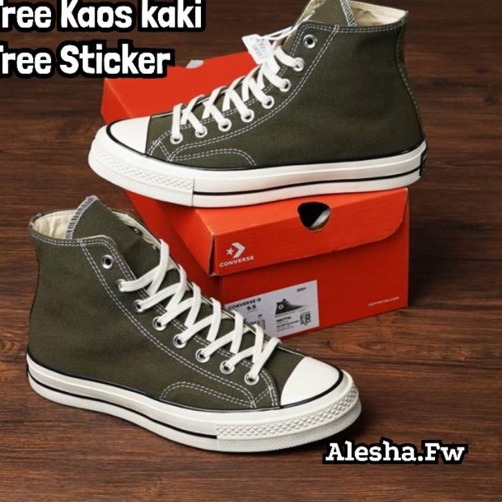 Paling Diminati.. Sepatu Converse 70s HI Hijau Army / Converse 70's Hight Green  / Converse 70s Oliv