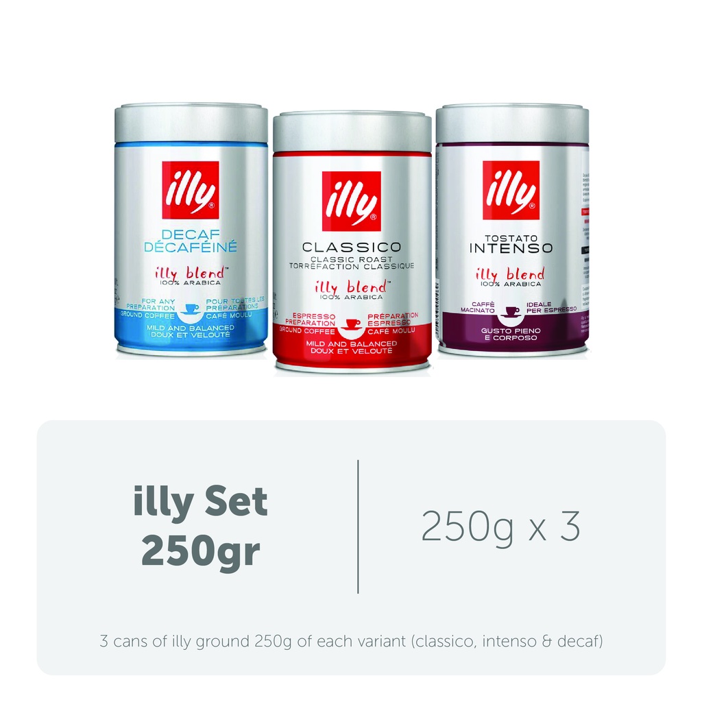 

illy Coffee - Set Ground Coffee - 3x250gr
