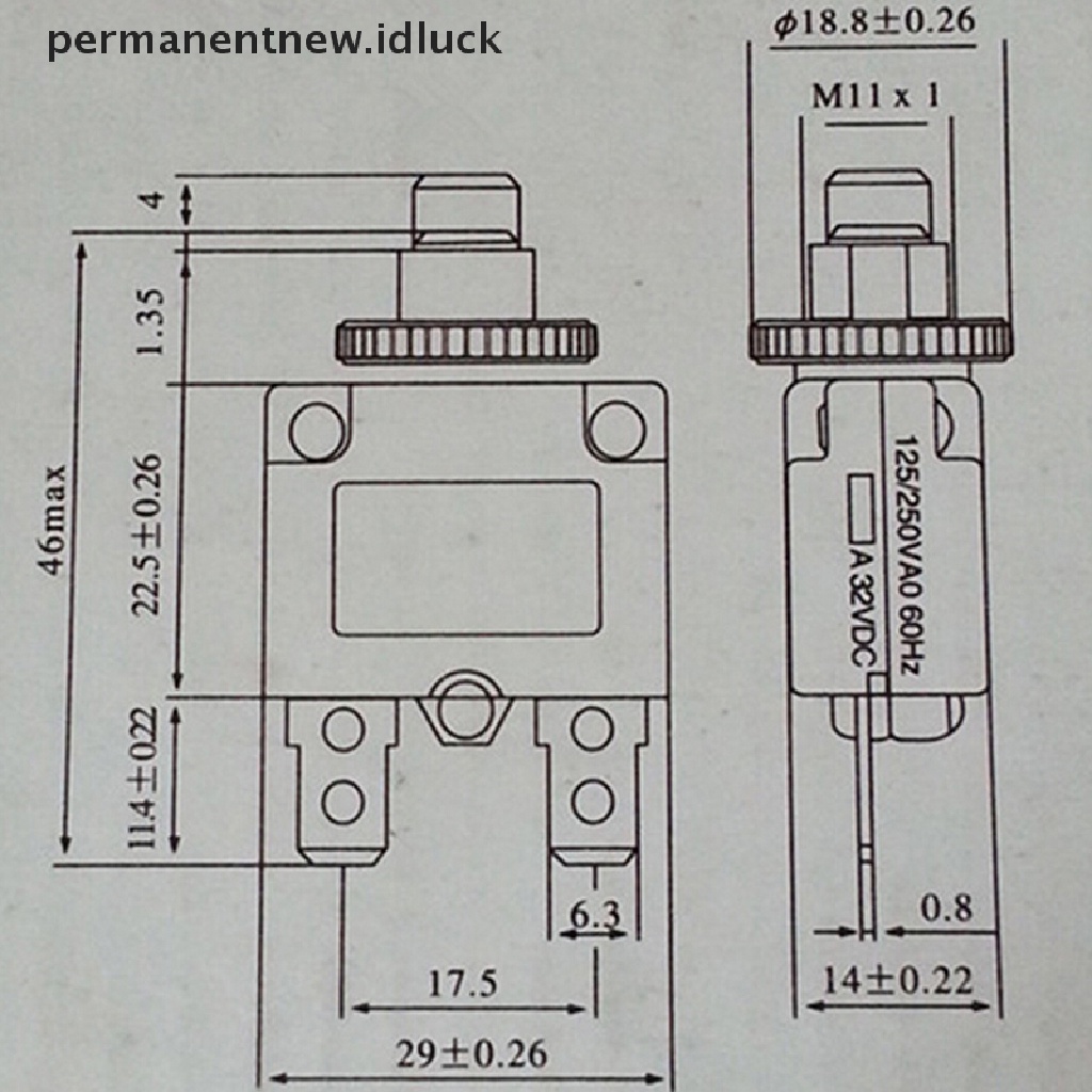 Saklar Pelindung Pemutus Arus 3A 4A 5A 6A 8A 10A 15A 20A 30A