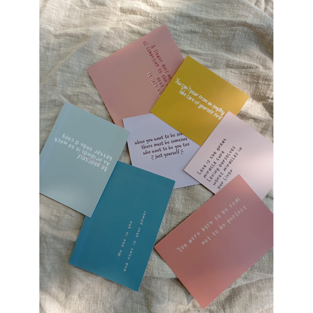 self love quote postcard wall decor dekorasi dinding ala korea