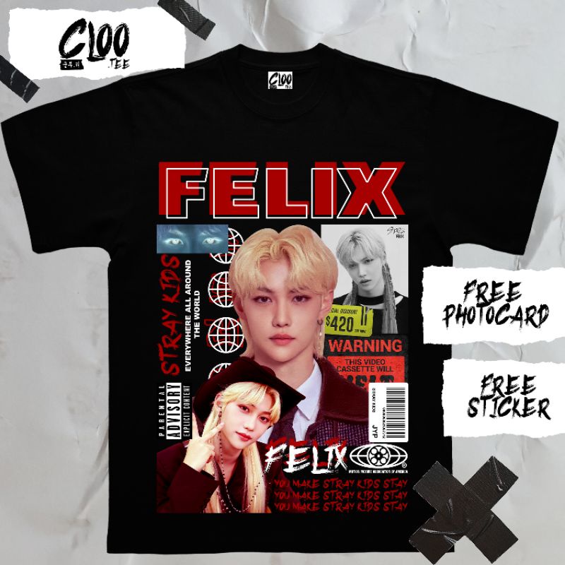 KAOS K-POP FELIX STRAY KIDS / CLOO.TEE /