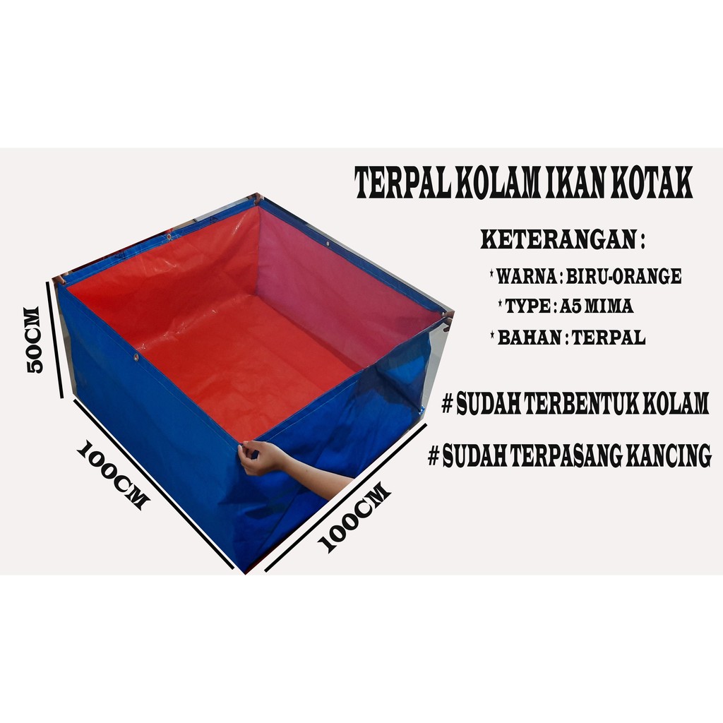 TERPAL KOLAM IKAN LELE UK(100X100X50) A5 KOREA COCOK BUAT BUDIDAYA IKAN AIR TAWAR IKAN HIAS KOI DLL