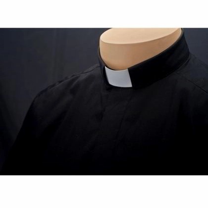 Kemeja Lengan Panjang Pendeta/Romo Kerah Collar untuk Laki-laki (kemeja clergyman)