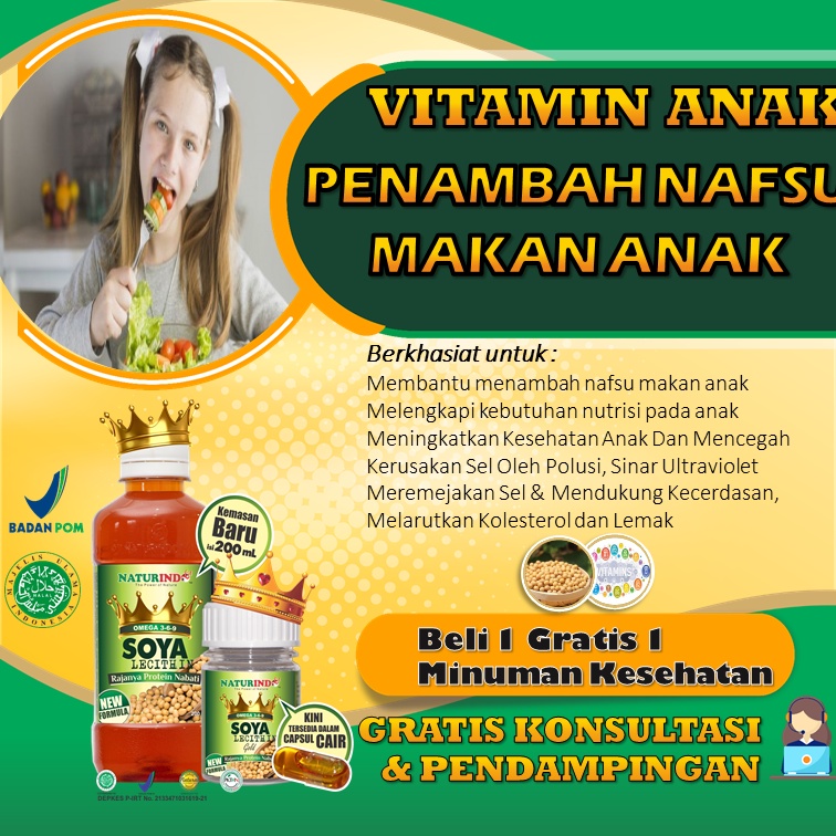 Vitamin anak penambah nafsu makan vitamin penambah nafsu makan dewasa obat penambah nafsu makan antioksidan pertumbuhan anak OMEGA SOYA LECHITHIN 3-6-9