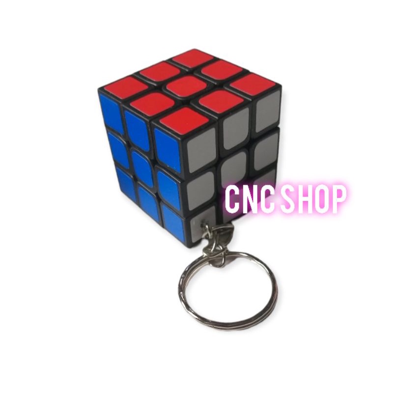 Gantungan Kunci Rubik Dadu 3x3 ukuran 3cm Unik Suvenir Goodiebag Mainan Anak Murah