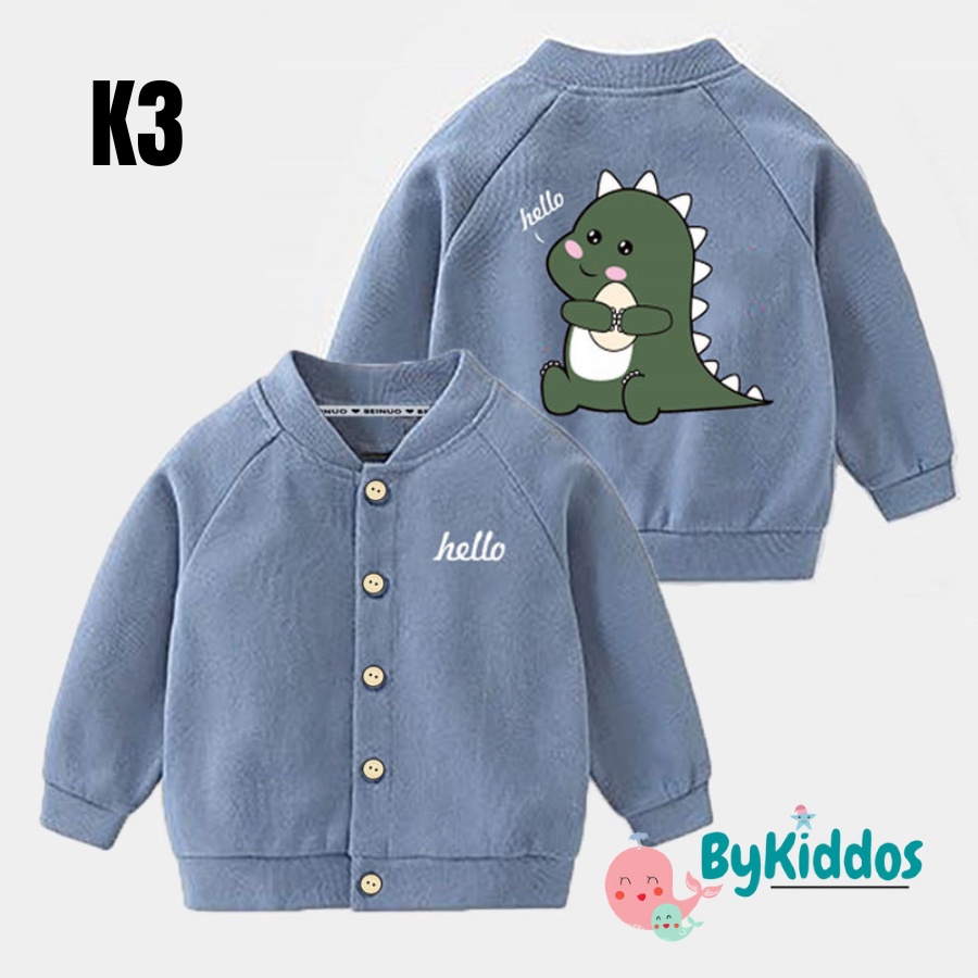 ByKiddos - Jaket Sweater Rajut Anak Import Anak Bayi Laki-laki 0-3 Tahun