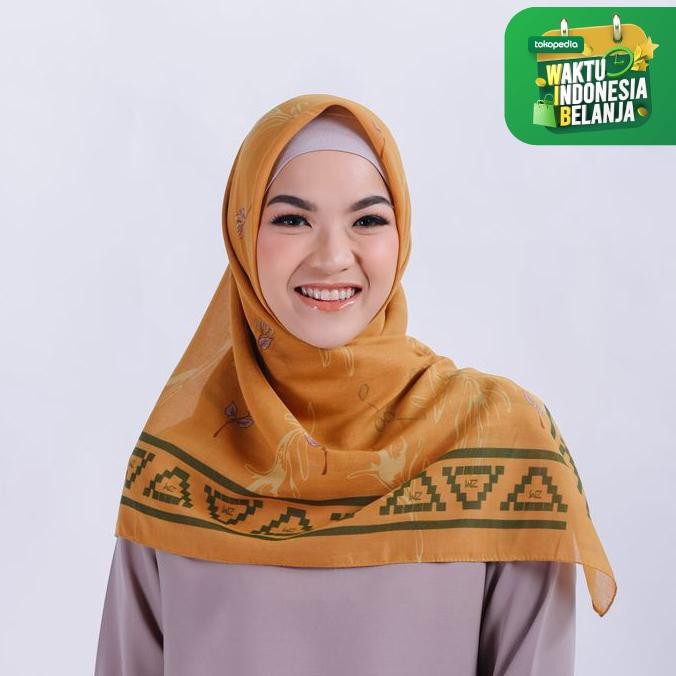 ZM Zaskia Mecca - Kayu Aro Mustard Scraf Kerudung Segi Empat
