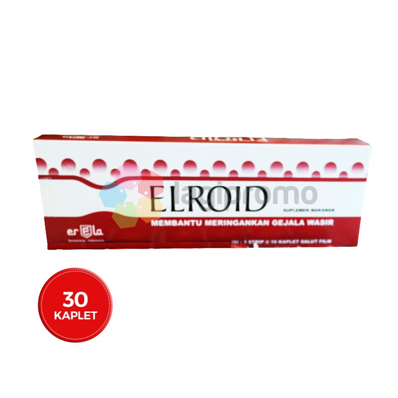Erela Elroid 30 Kaplet Meringankan Gejala Wasir Ambeien