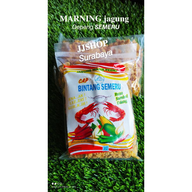 STOK JAMINAN BARU marning jagung ED Jan 2024 merk Bintang Semeru 100gram #jagung gepeng# agen marning