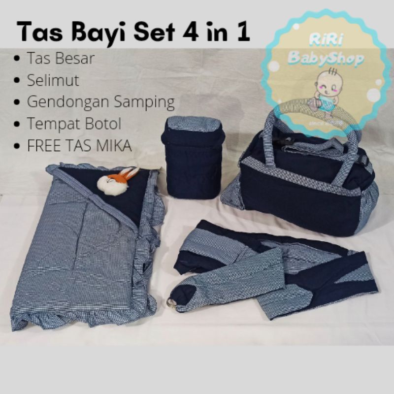 Tas Bayi Set 4in 1/Perlengkapan Bayi/Tas Bayi/gendongan bayi