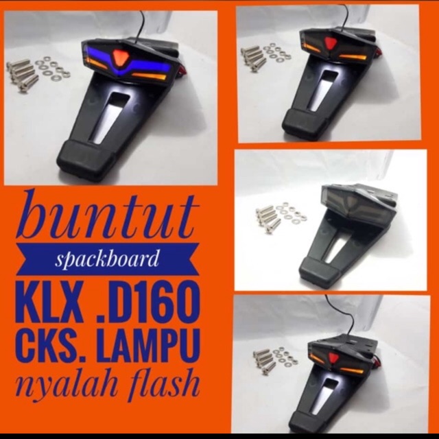 Spakbor belakang klx /stoplamp neon + sein led for klx ,dtracker  pnp