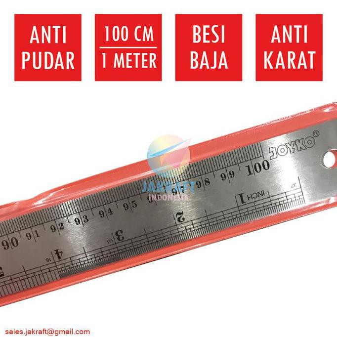 

Penggaris Panjang Besi 100 Cm 40" Inch KENKO Stainless Steel Ruler