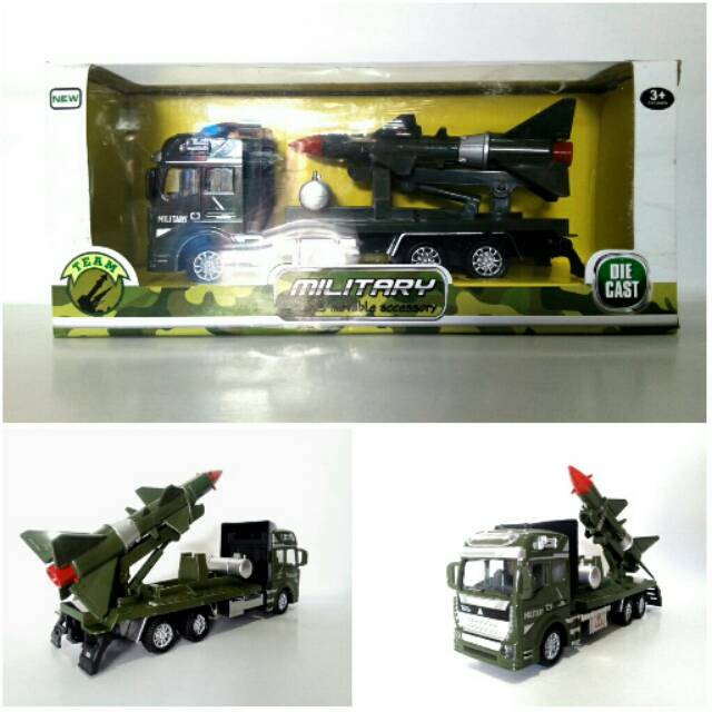 Truck militer Rudal balistik single skala 1/64