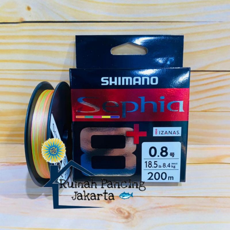 Senar Pancing PE Shimano Sephia 8+ 200m Pe.0.8