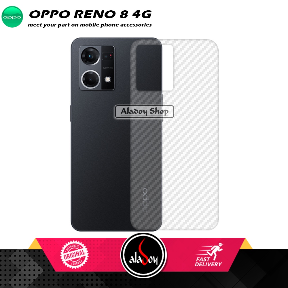 PAKET 3 IN 1 Tempered Glass Layar Oppo Reno 8 4G Free Tempered Glass Camera dan Skin Carbon