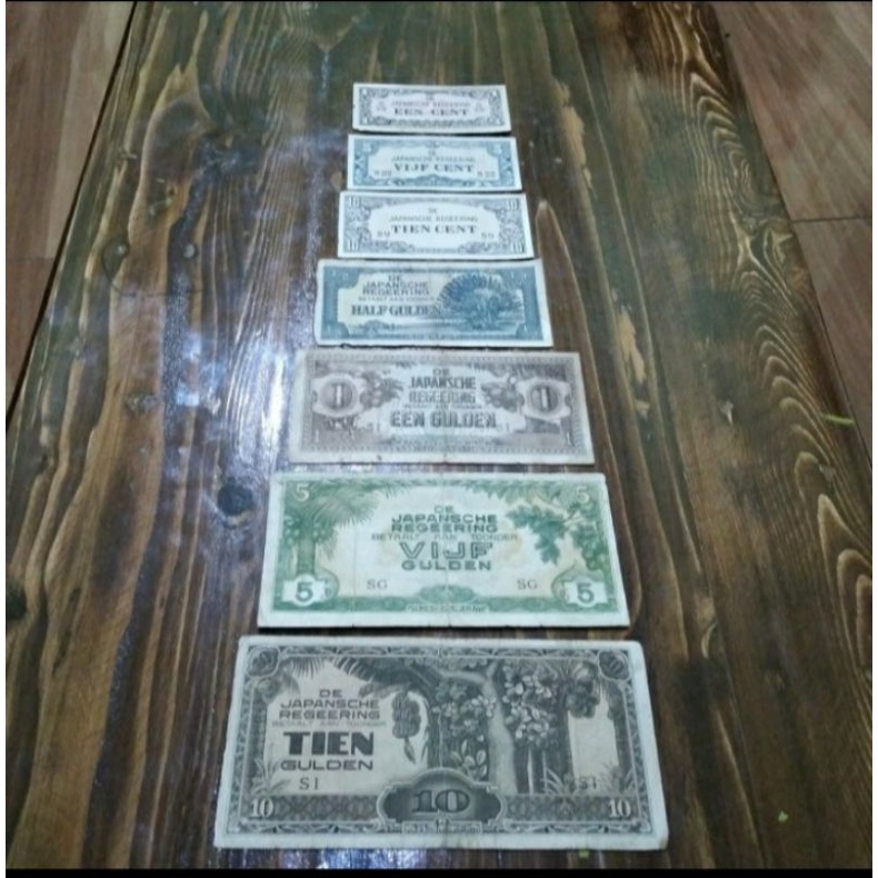 uang kuno set japansche indonesia