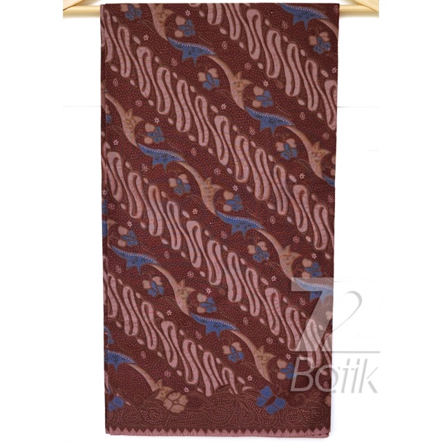 KAIN BATIK PREMIUM Bahan Katun Motif Parang Warna Coklat Choklat Cokelat Biru 729958 Cap 72 Jarik Jarit Samping Kebat Panjang Batik Katun Modern Premium Bahan Seragam Batik Pernikahan Kantor Keluarga Murah Kamen Jadi Batik Bali Lembaran