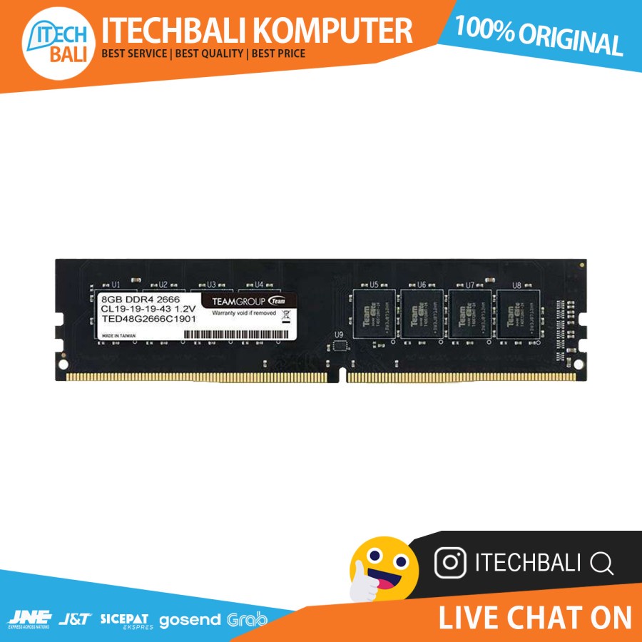 RAM PC TEAM ELITE DDR4 8GB 2666MHZ POLOS | ITECHBALI