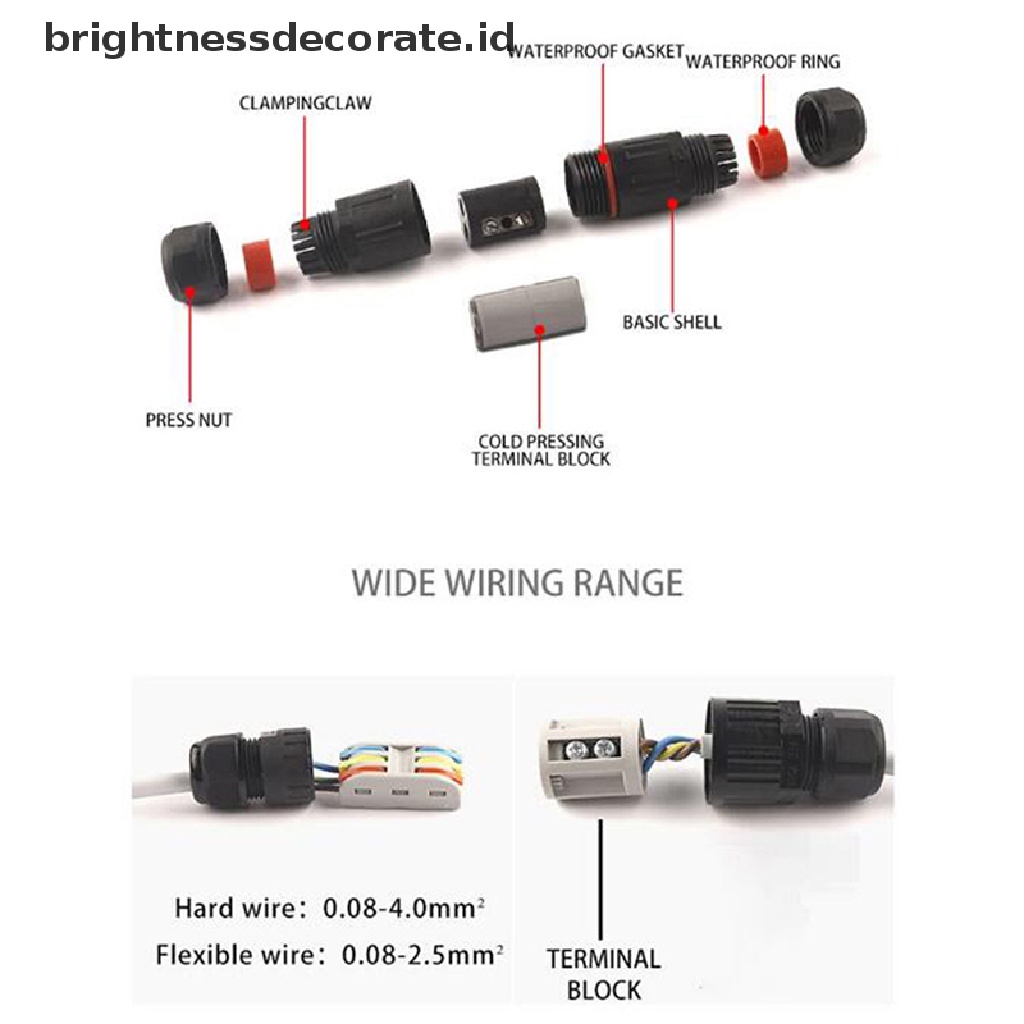 (Birth) Konektor Kabel Listrik Industrial Anti Air Ip68 Untuk Outdoor