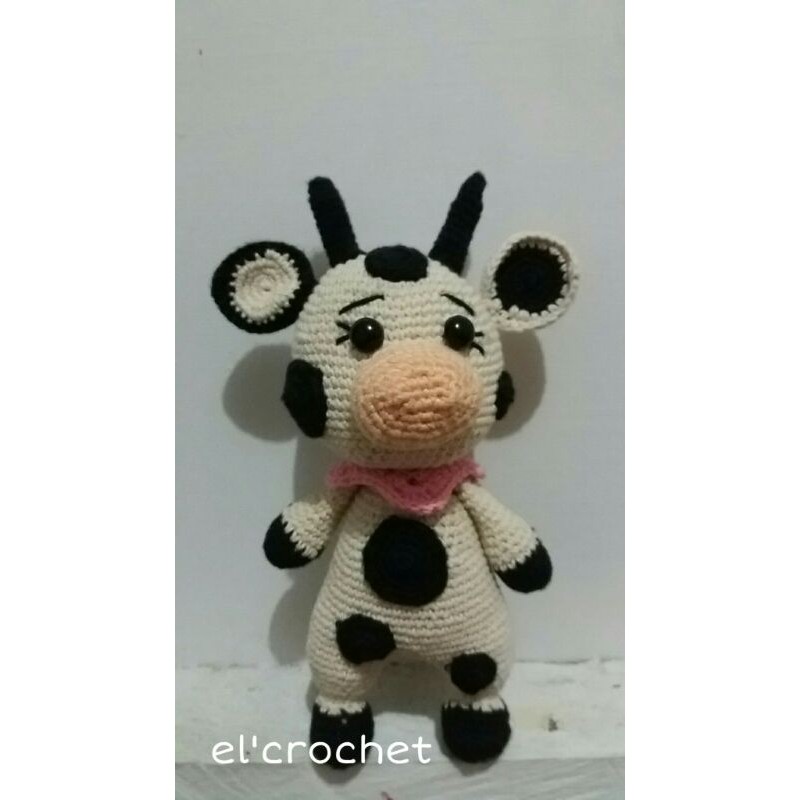 Amigurumi (boneka rajut) sapi