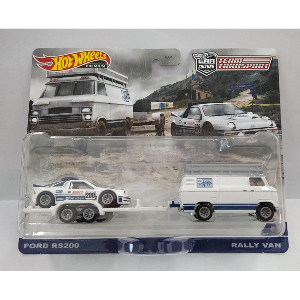 TT33 FORD RS200 RALLY VAN TEAM TRANSPORT Diecast Mobil Putih Car Culture Premium Mainan Anak