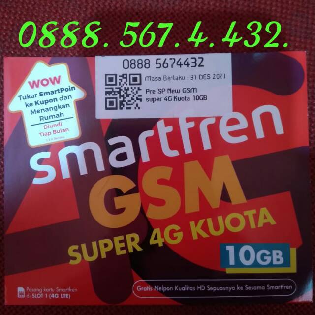 smartfren / nomor cantik 11 digit / nomer urut / nomer rapi / sp smartfren 10gb / perdana kuota
