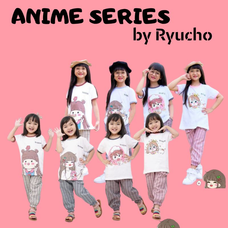 Setelan Anak cewek| set anime series by ryucho|set baju anak cewek|atasan dan bawahan cewek|baju ana
