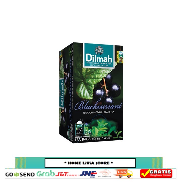 

Dilmah Blackcurrant Tea Foil Envelope 20 Tea Bags