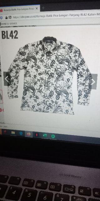 Kemeja Batik Pria Lengan Panjang Bl42 Katun Motif Modern Dixmont Semi Slimfit Premium