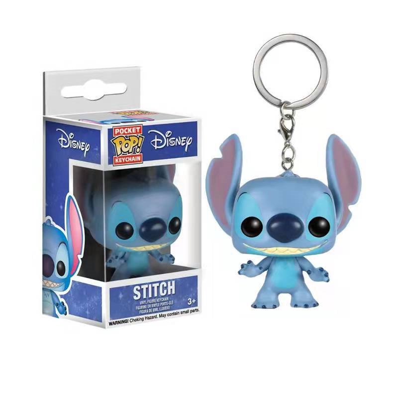 Funko POP Gantungan Kunci Bentuk Boneka Stitch Bahan PVC Untuk Hadiah Ulang Tahun Anak / Dewasa